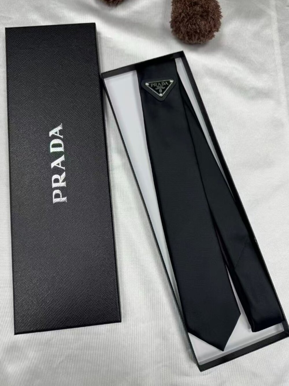 💎Prada  Black Tie | Self-Tie (brand new with gift box)💐unisex